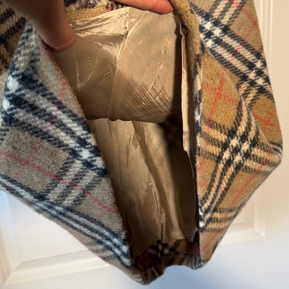 BURBERRY Nova Check Wool Lined Skirt Vintage Classic Size Medium - Picture 3 of 9